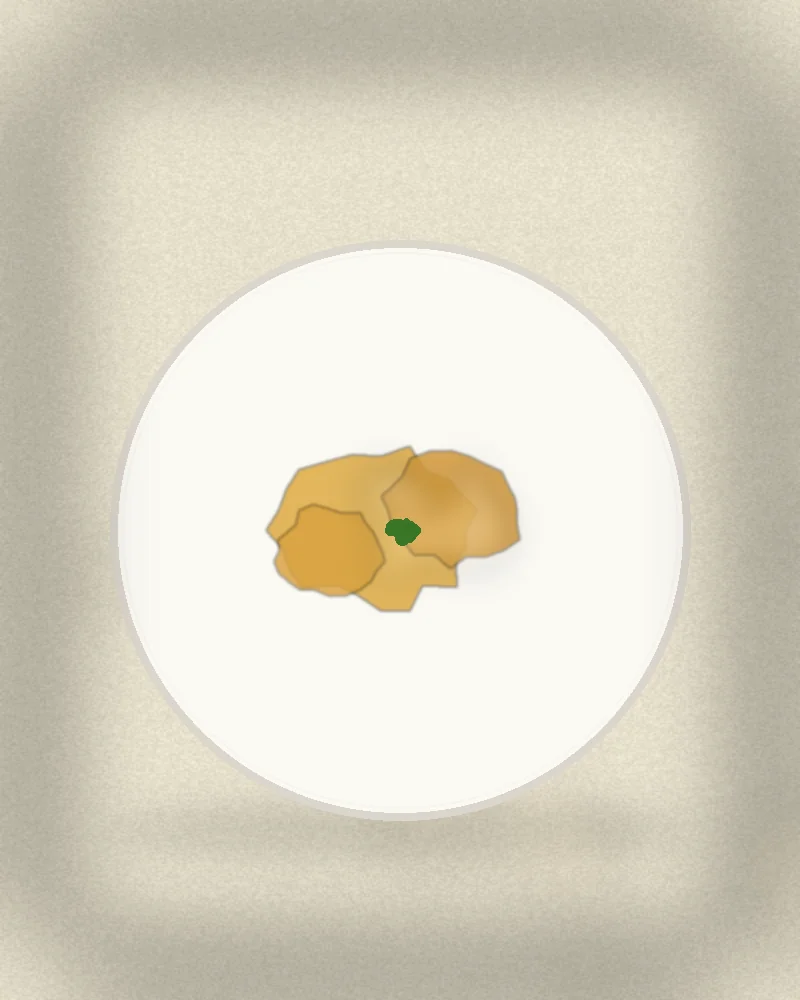 Scallion chicken photographed for an OnMyMenu dish card